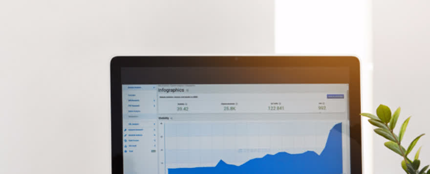 Analytics dashboard on a desktop screen